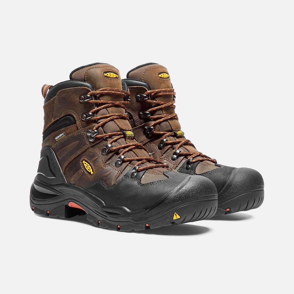 Botte de Travail Keen Homme Marron/Noir | Coburg 6\" Waterproof (Steel Toe) | CDHMV-1659